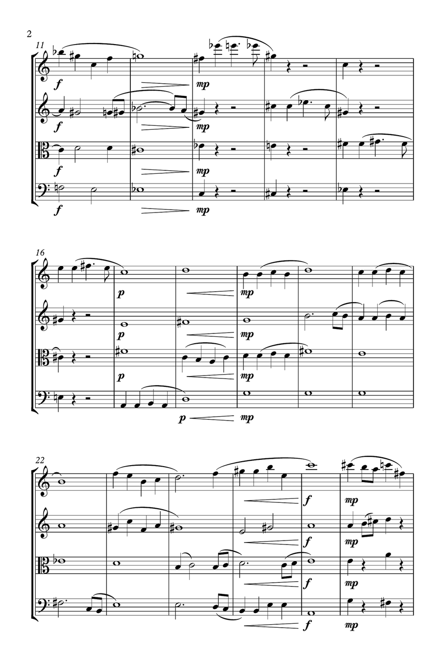 Ataraxis - String Quartet String Quartet scores gallery preview page 2