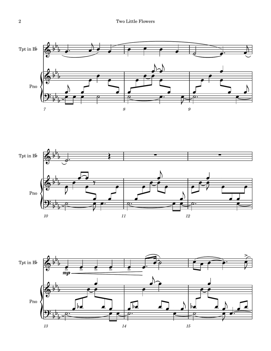 Two Little Flowers (And Dedicated to Them) B-Flat Trumpet scores gallery preview page 3