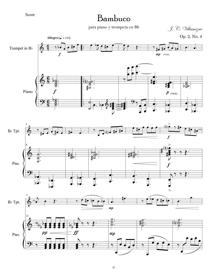 Bambuco Chamber Music scores gallery preview page 1