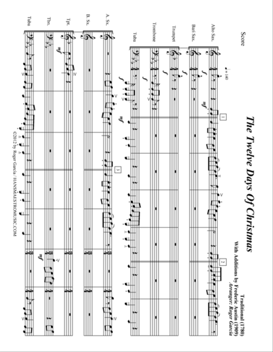 The Twelve Days Of Christmas Small Ensemble scores gallery preview page 1