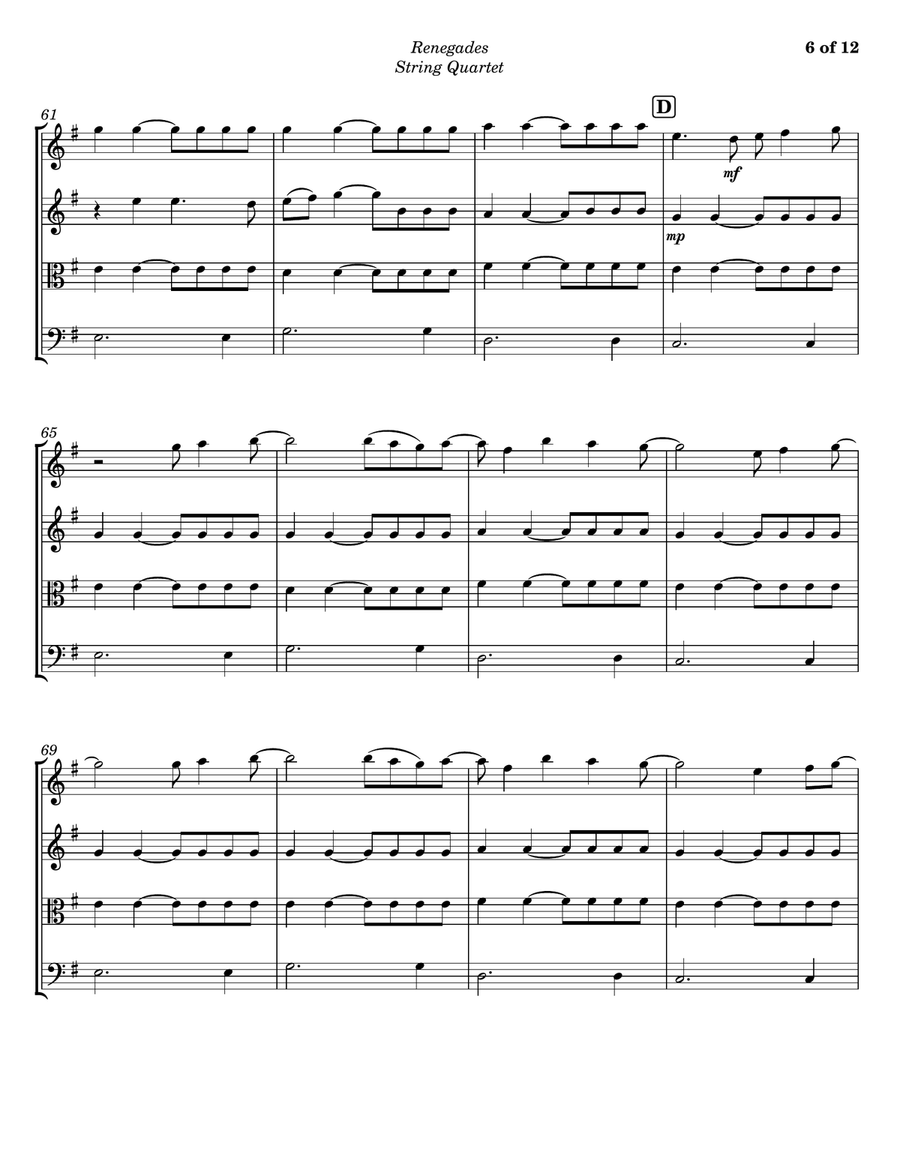 Renegades String Quartet scores gallery preview page 6