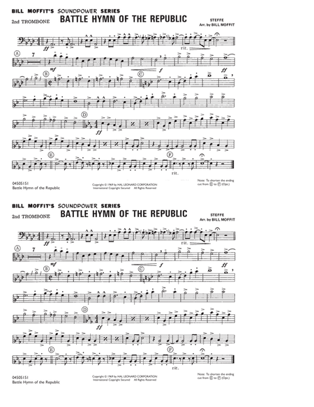 Battle Hymn Of The Republic - 2nd Trombone
