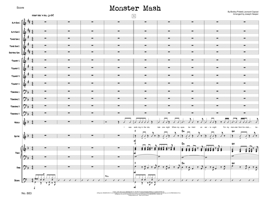 Monster Mash Monster Mash Jazz Ensemble scores gallery preview page 1