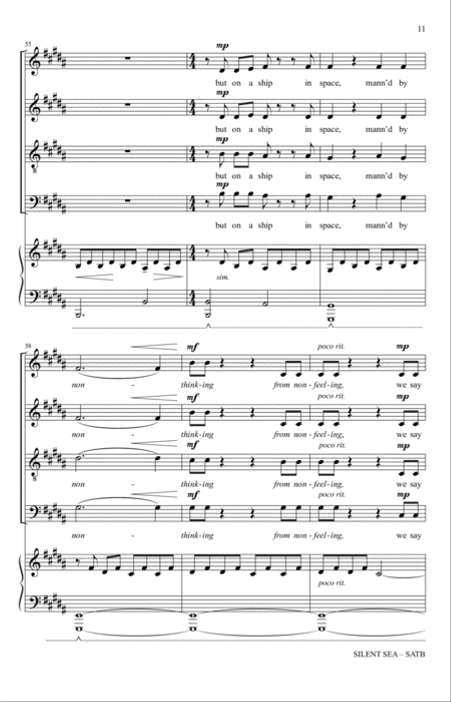 Silent Sea 4-Part scores gallery preview page 9