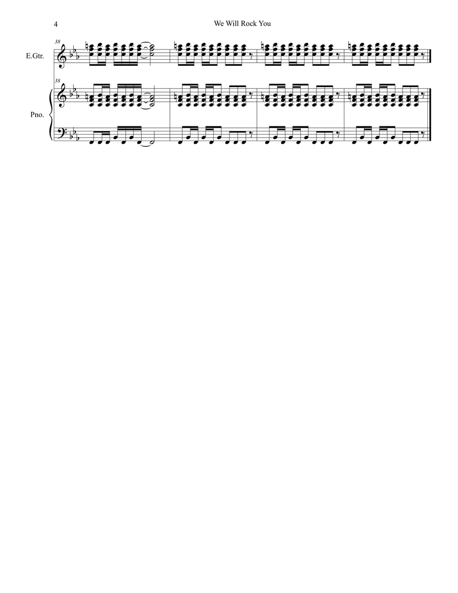 We Will Rock You Trumpet Duet scores gallery preview page 4