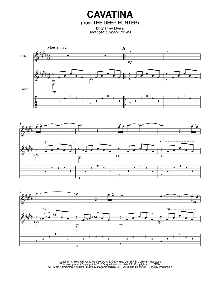 Cavatina Cavatina Flute scores gallery preview page 1