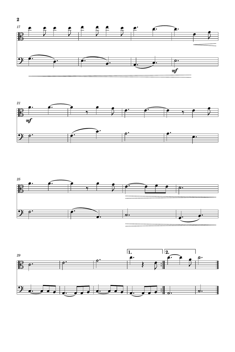 Hallelujah Trombone scores gallery preview page 2