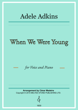Book cover for When We Were Young