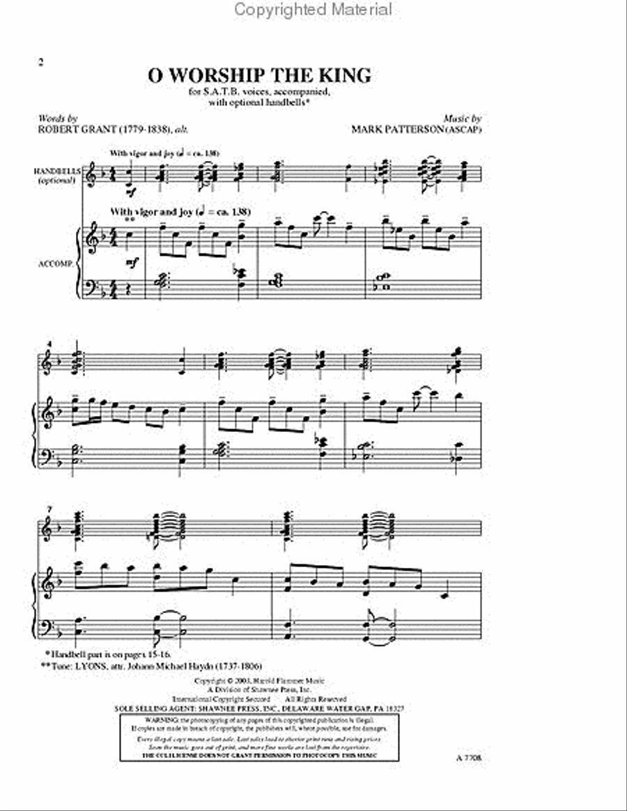 O Worship the King O Worship the King 4-Part scores gallery preview page 2