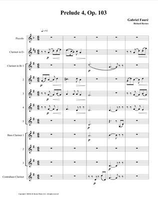 Prelude 04 in F Major, Op. 103 by Gabriel Fauré (Clarinet Choir + Picc.)