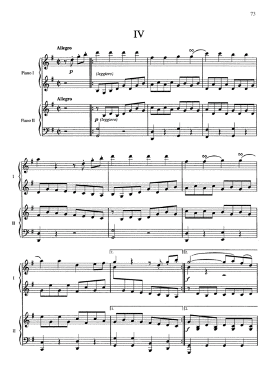 5 Classical Favorites Arranged for Two Pianos, Four Hands