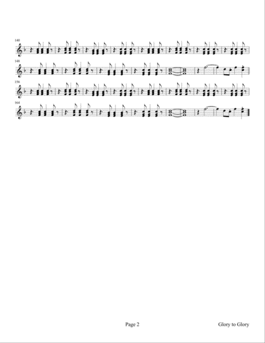 Glory To Glory ©2002 Glory To Glory ©2002 Piano, Vocal, Guitar scores gallery preview page 5