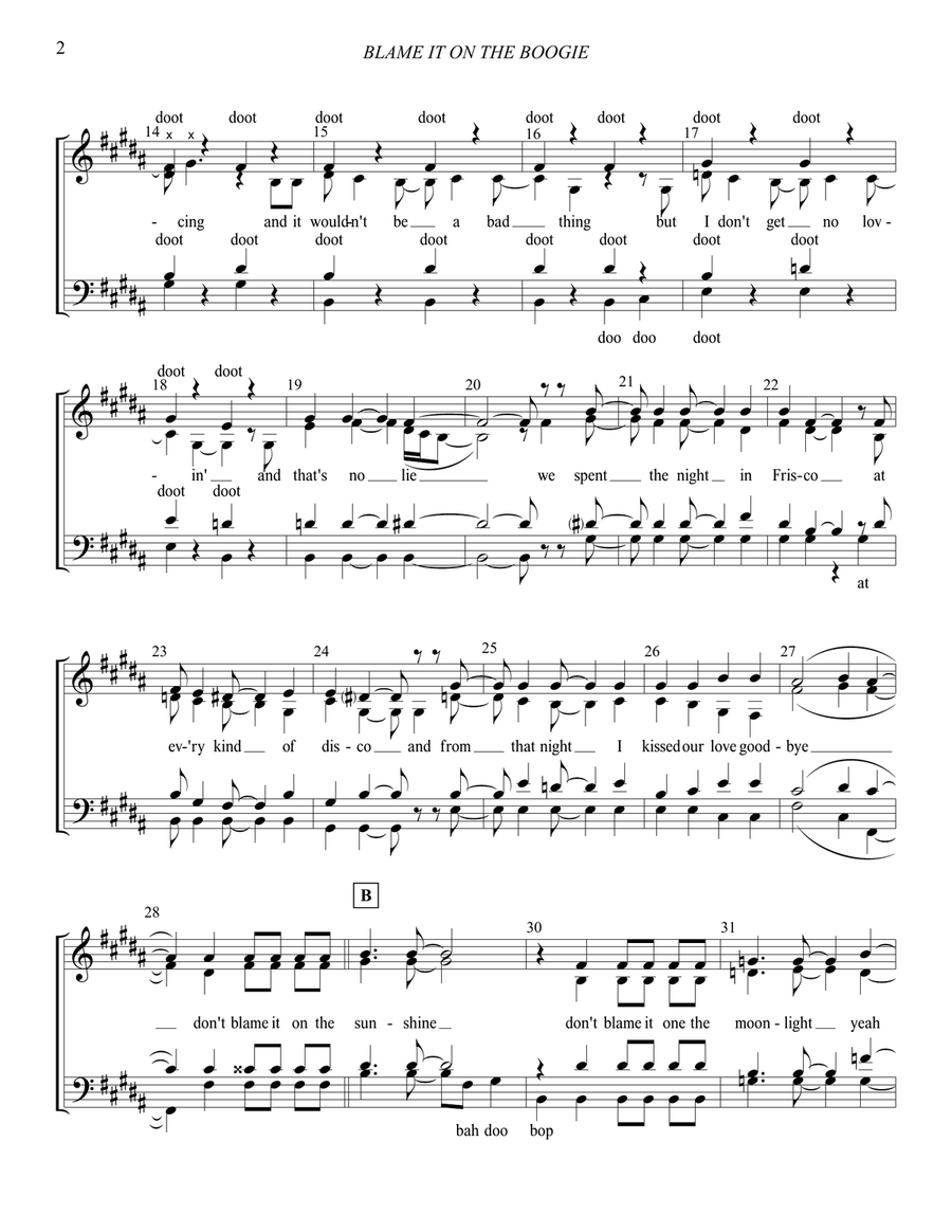 Blame It On The Boogie 4-Part scores gallery preview page 3