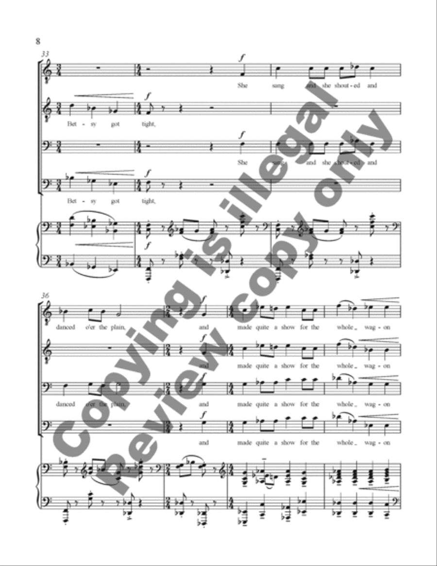 Sweet Betsy Sweet Betsy TTBB scores gallery preview page 27