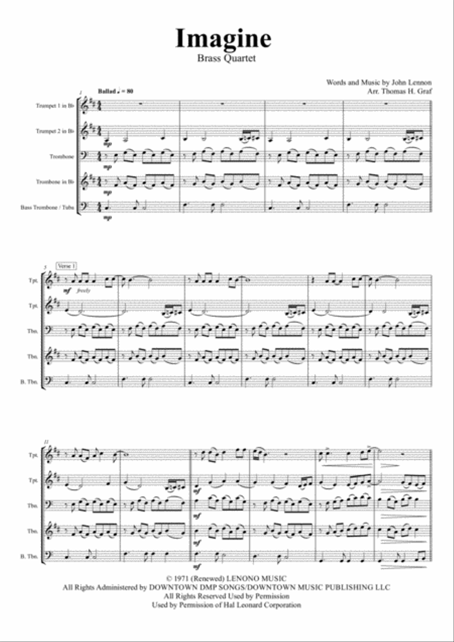 Imagine Euphonium scores gallery preview page 1