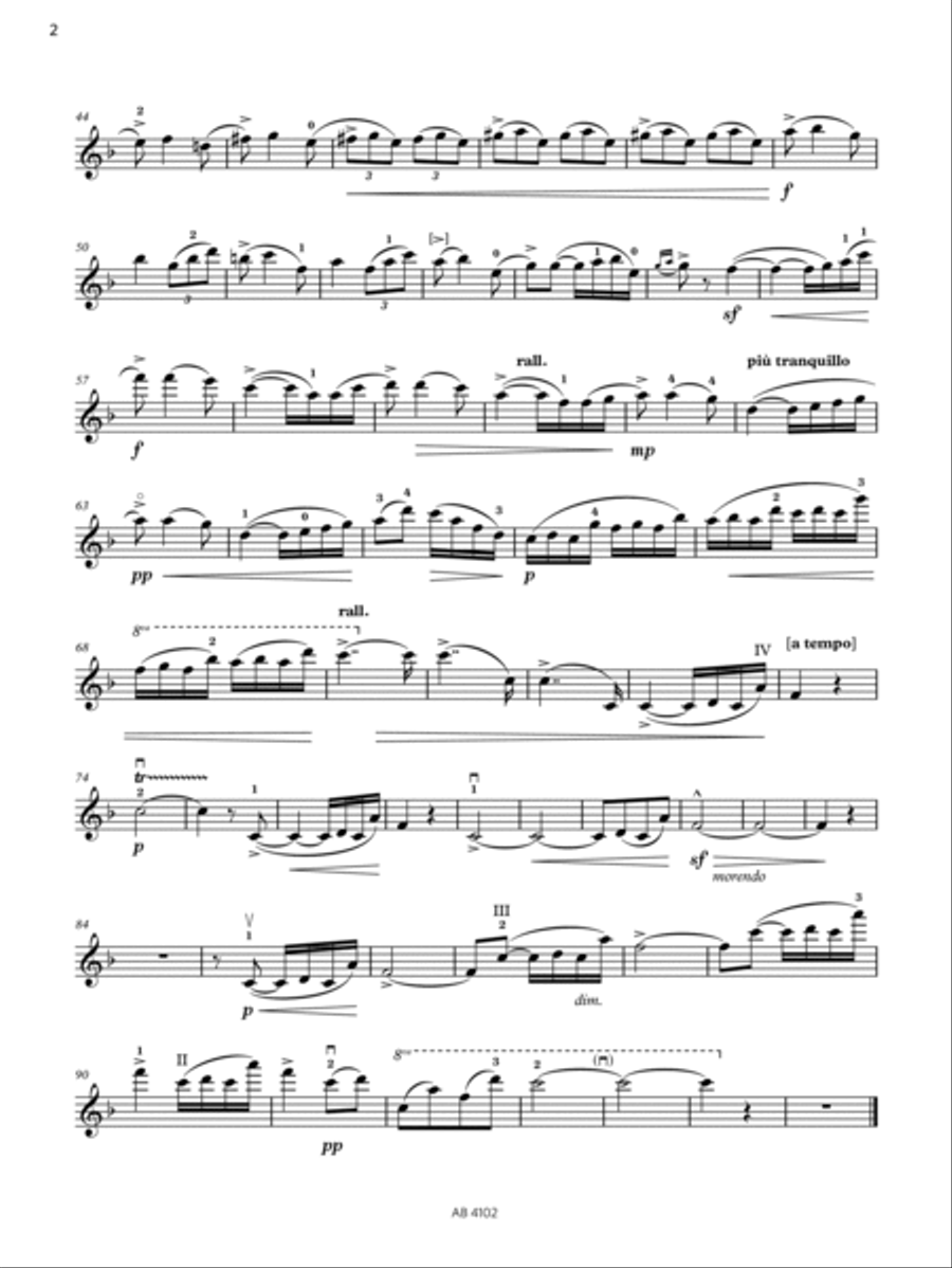 African Dance No. 2 (Grade 8, B2, from the ABRSM Violin Syllabus from 2024) Violin Solo scores gallery preview page 2
