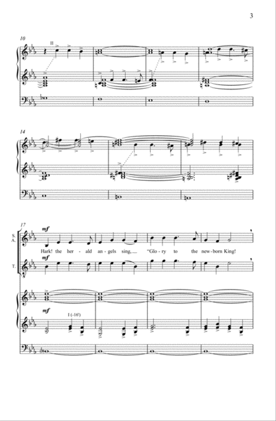 Hark! the herald angels sing 4-Part scores gallery preview page 3