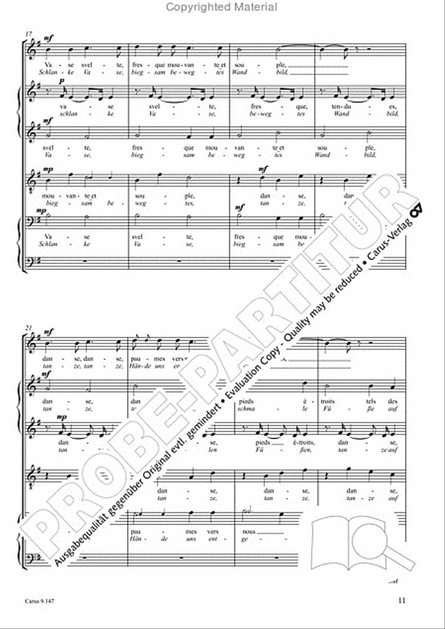 Gottwald/Faure: Deux Melodies Choir scores gallery preview page 12