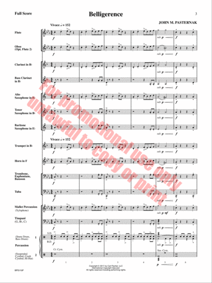 Belligerence Concert Band scores gallery preview page 4