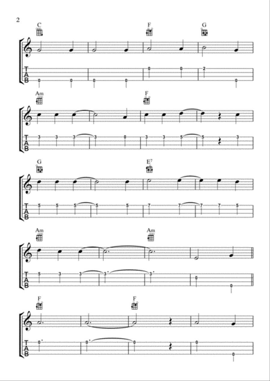 Hallelujah Ukulele scores gallery preview page 2
