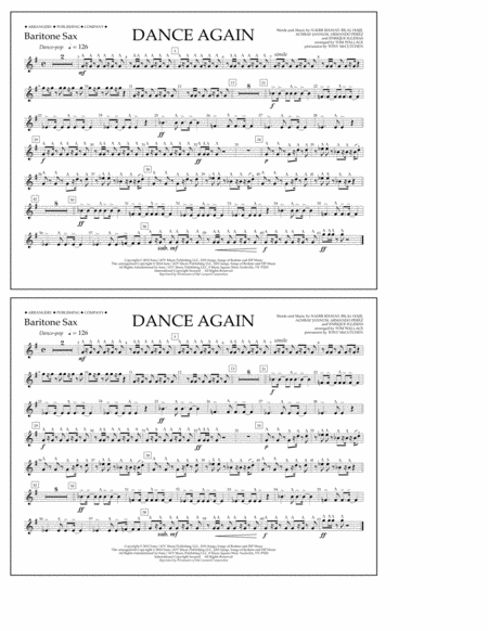 Dance Again - Baritone Sax