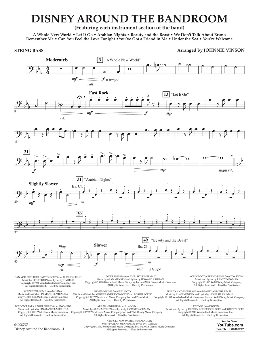 Disney Around the Bandroom - String Bass