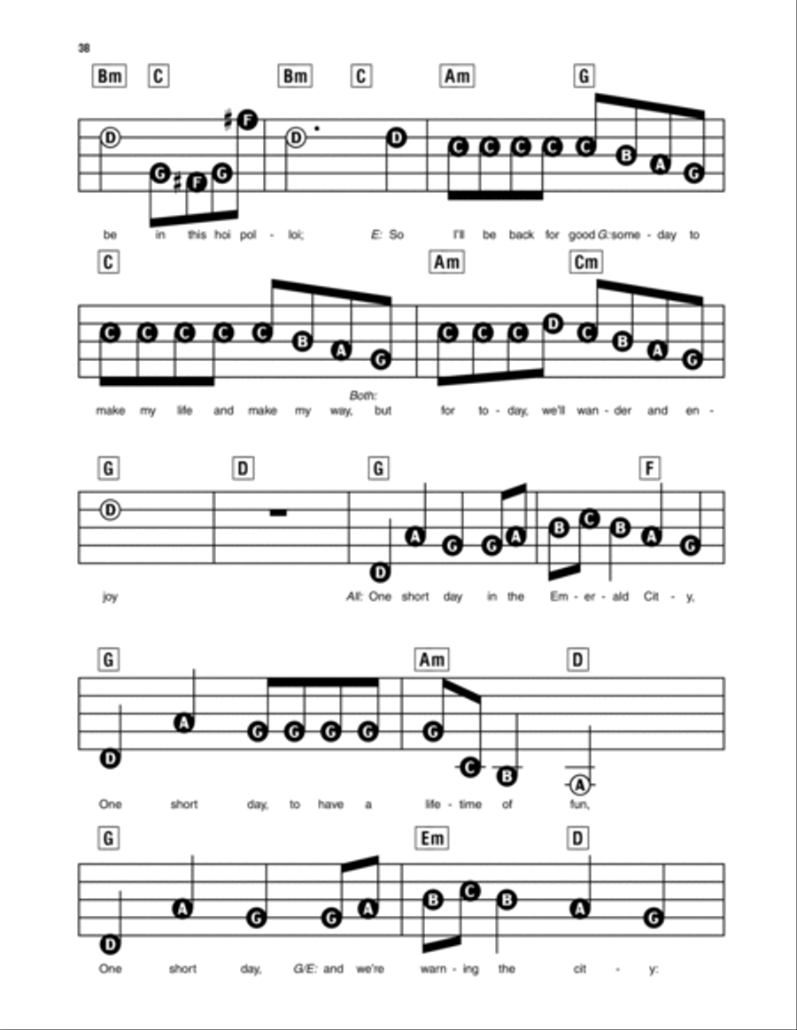 One Short Day (from Wicked) Electronic Keyboard scores gallery preview page 3
