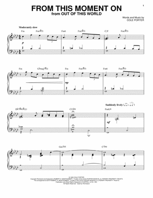From This Moment On [Jazz version] (from Kiss Me, Kate) (arr. Brent Edstrom)