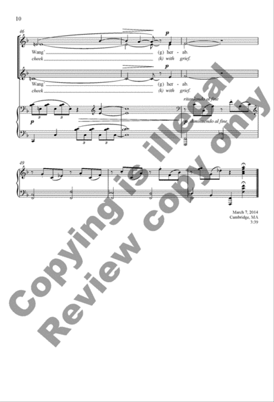 Die Mainacht (The May Night) SSAA scores gallery preview page 19