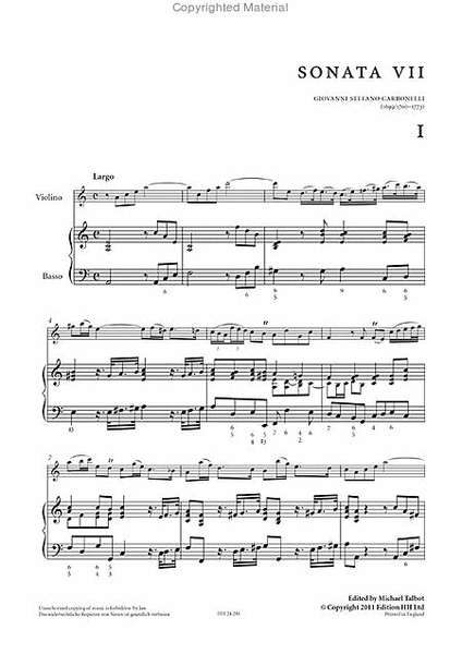Twelve sonate da camera, volume 2 (Son. 7-12)