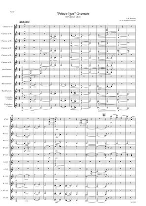 "Prince Igor" Overture / A.Borodin (for Clarinet Choir)
