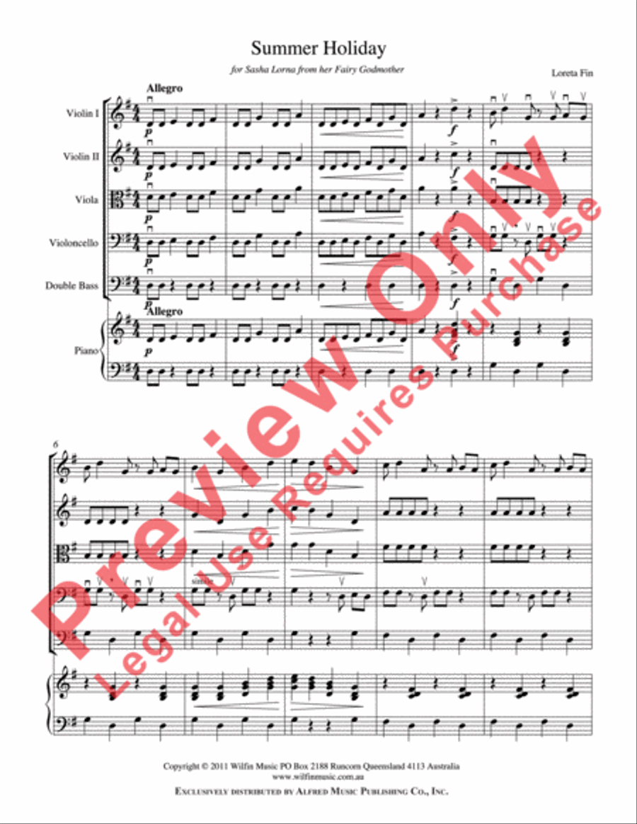 Summer Holiday String Orchestra scores gallery preview page 3