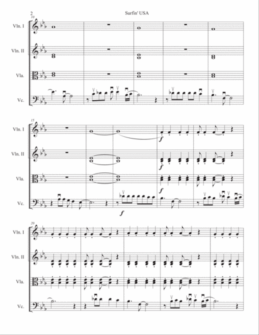 Surfin' U.S.A. String Trio scores gallery preview page 2