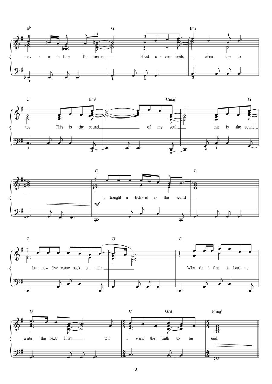 True Easy Piano scores gallery preview page 2