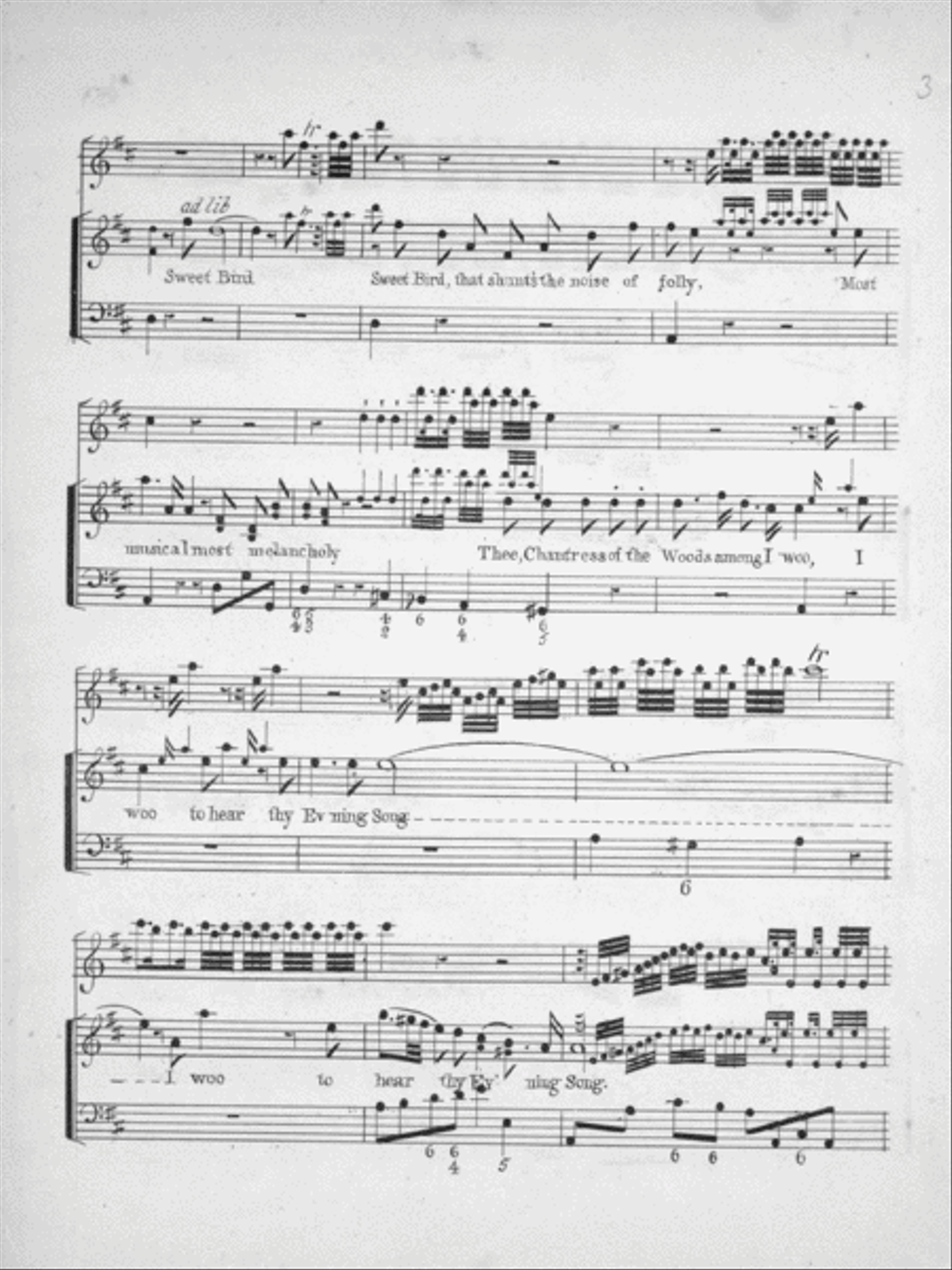 Sweet Bird That Shun'st the Noise of Folly Flute scores gallery preview page 3