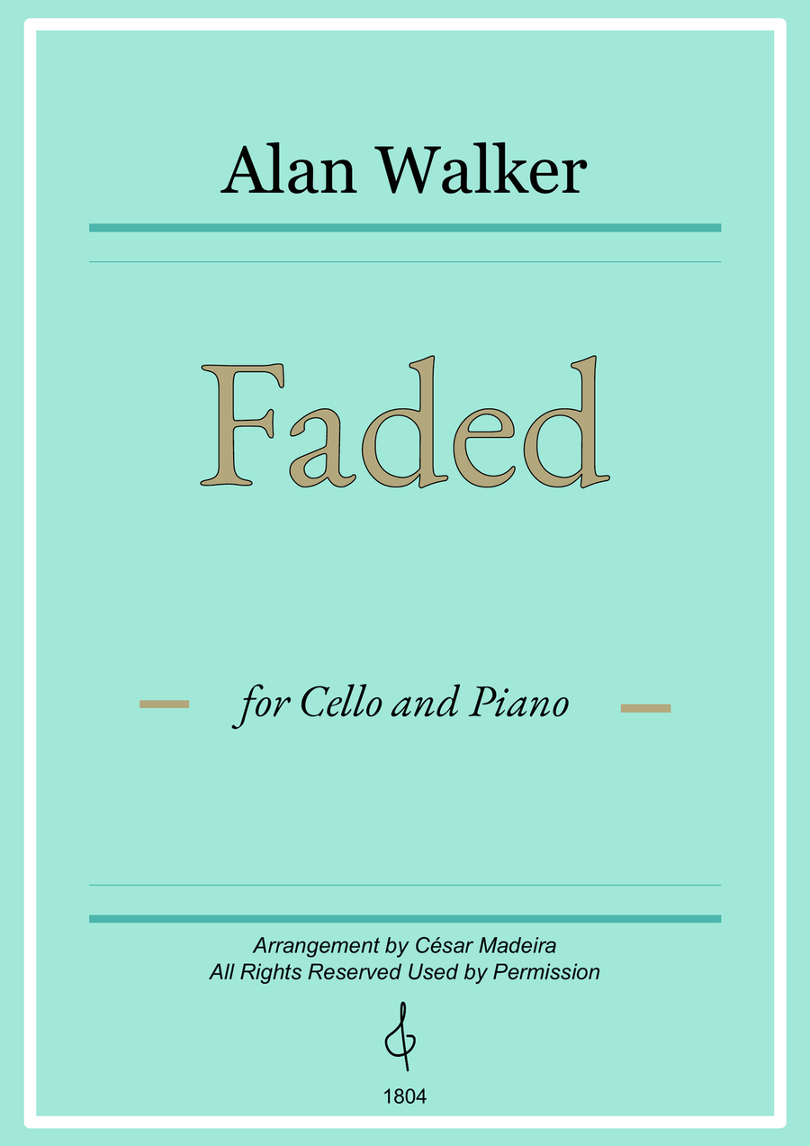 Faded Piano scores gallery preview page 1