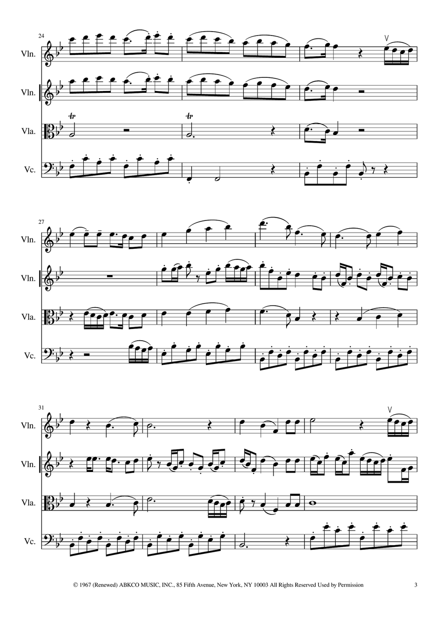 She's A Rainbow String Quartet scores gallery preview page 3