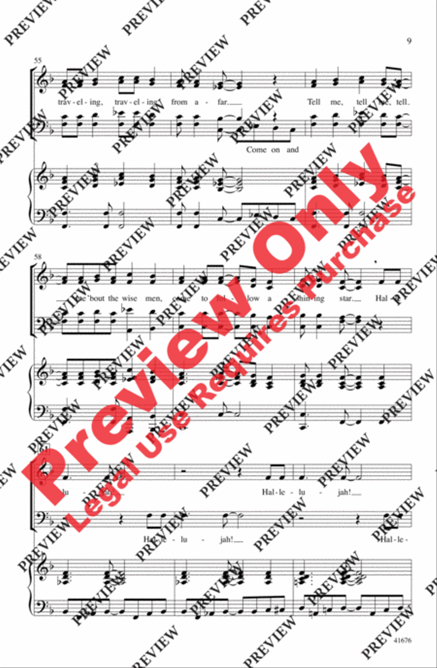 Tell Me, Tell Me! Tell Me, Tell Me! 4-Part scores gallery preview page 9