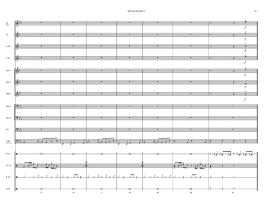 Brass Monkey Brass Monkey Marching Band scores gallery preview page 3