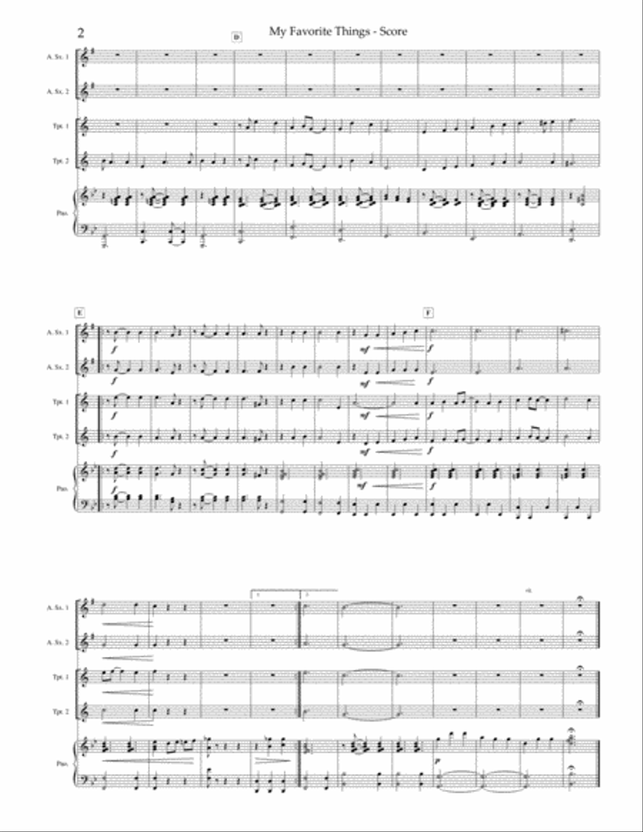 My Favorite Things My Favorite Things Jazz Ensemble scores gallery preview page 3