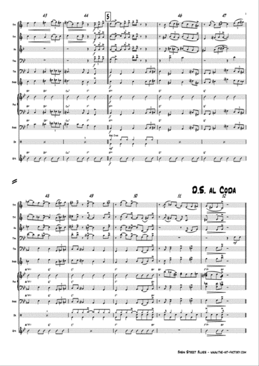 Basin Street Blues Horn scores gallery preview page 5