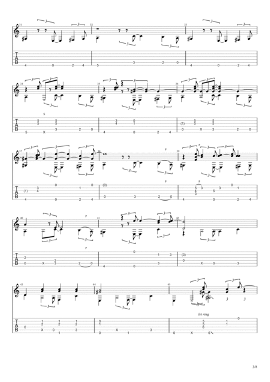 Summertime Summertime Guitar Tablature scores gallery preview page 3