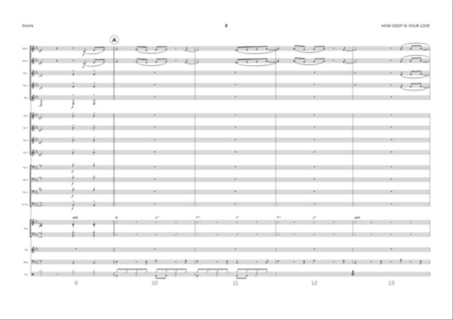 How Deep Is Your Love Jazz Ensemble scores gallery preview page 4
