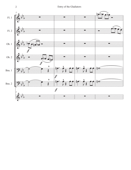 Entry of the Gladiator for Woodwind Ensemble (swung) image number null