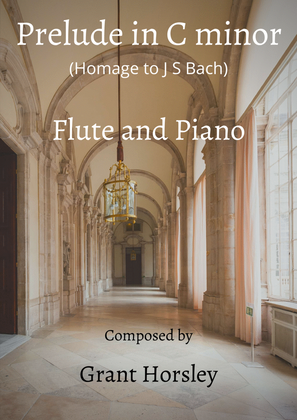 Book cover for Prelude in C minor- Flute and Piano- Homage to JS Bach