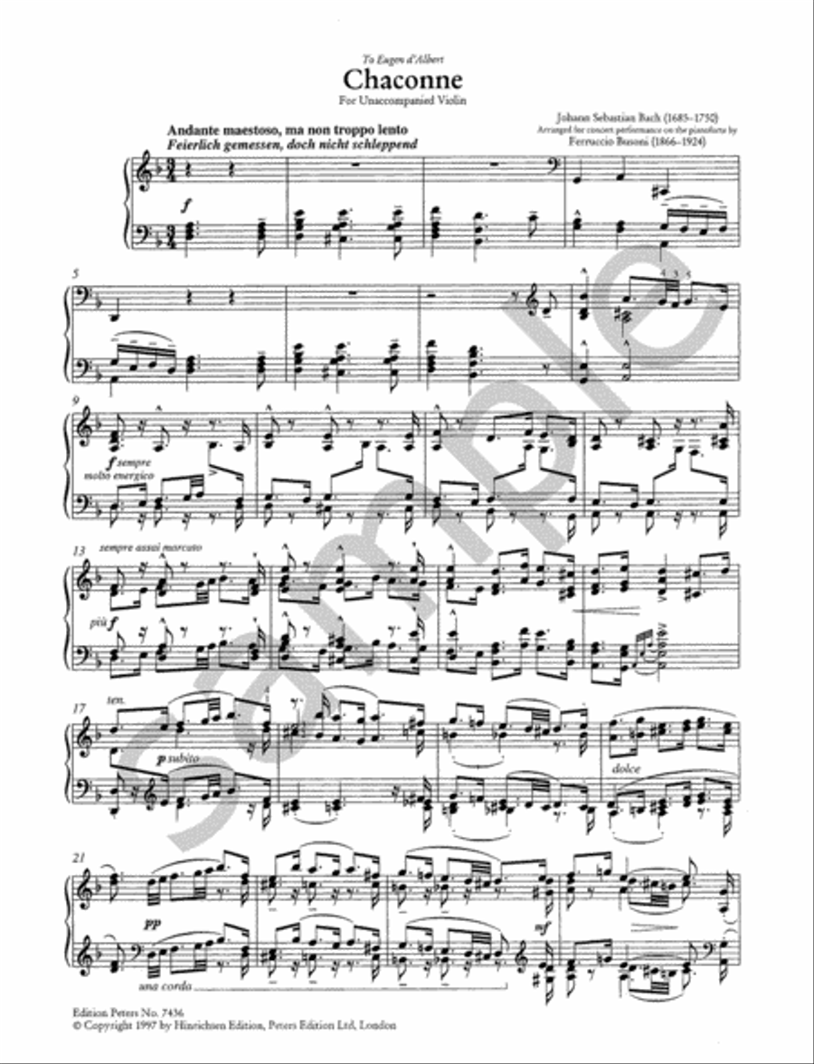 Chaconne in D minor Violin Solo scores gallery preview page 4
