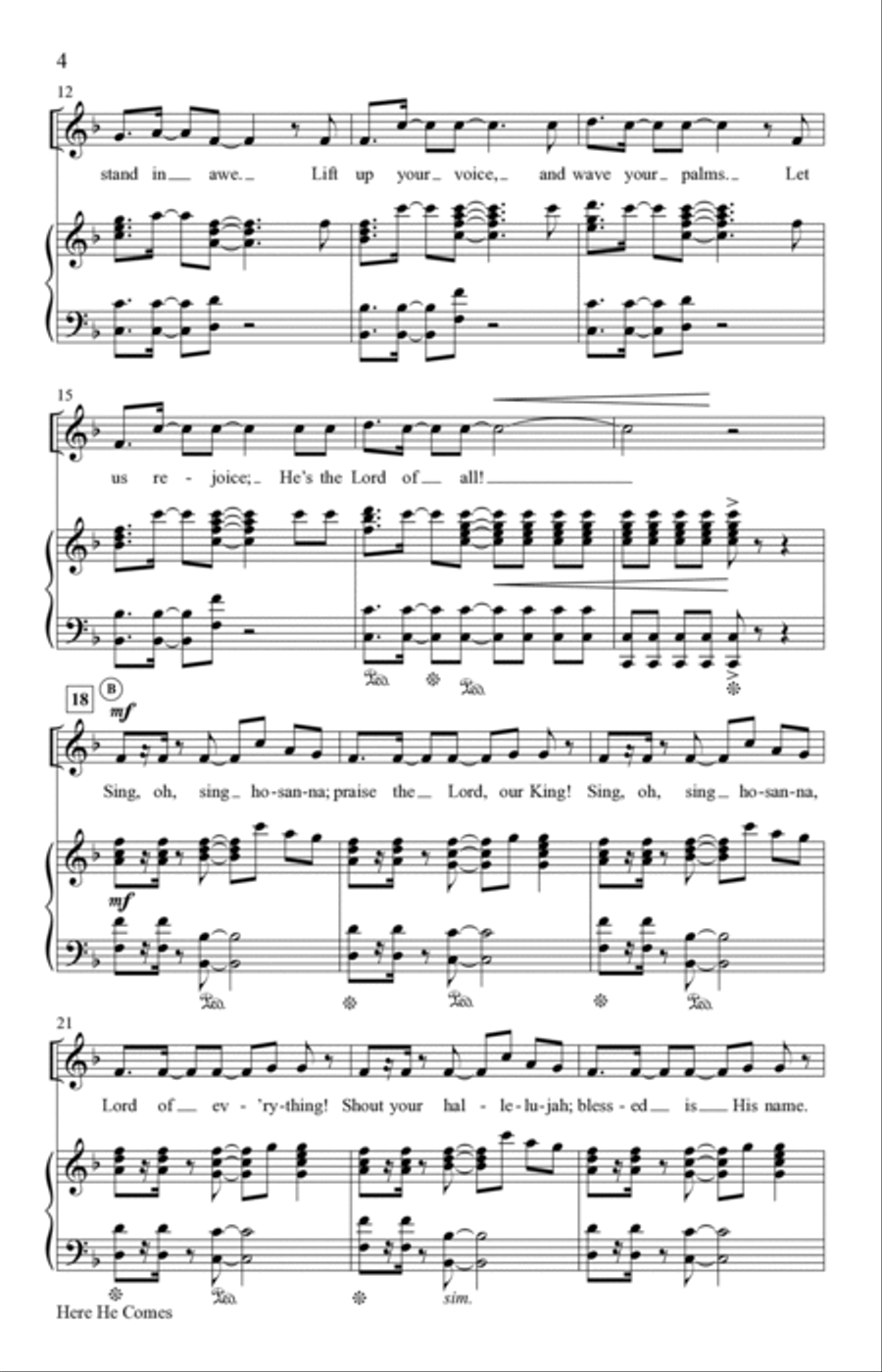 Here He Comes 3-Part scores gallery preview page 3