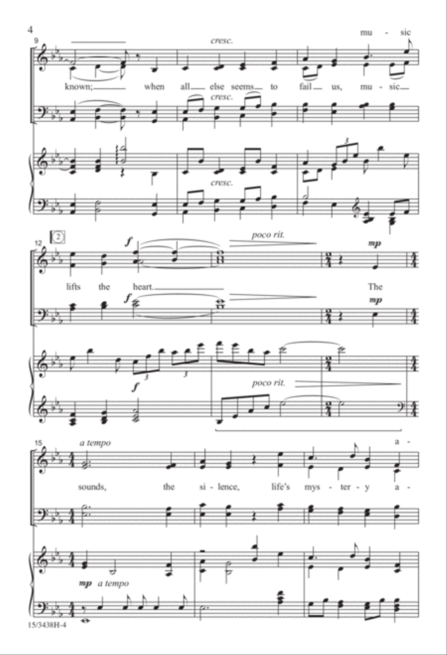 The Sounds, the Silence The Sounds, the Silence 4-Part scores gallery preview page 3