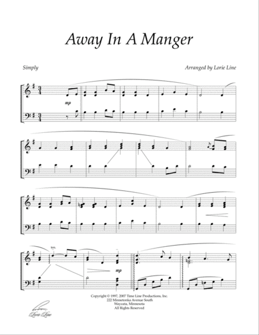 Away In A Manger Piano Solo scores gallery preview page 2