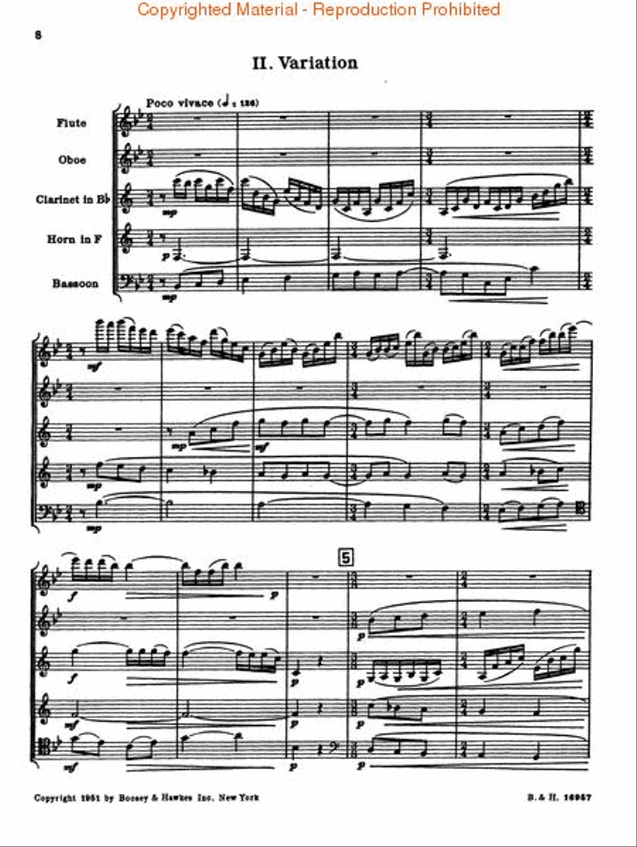 Partita for Woodwind Quintet Woodwind Quintet scores gallery preview page 3